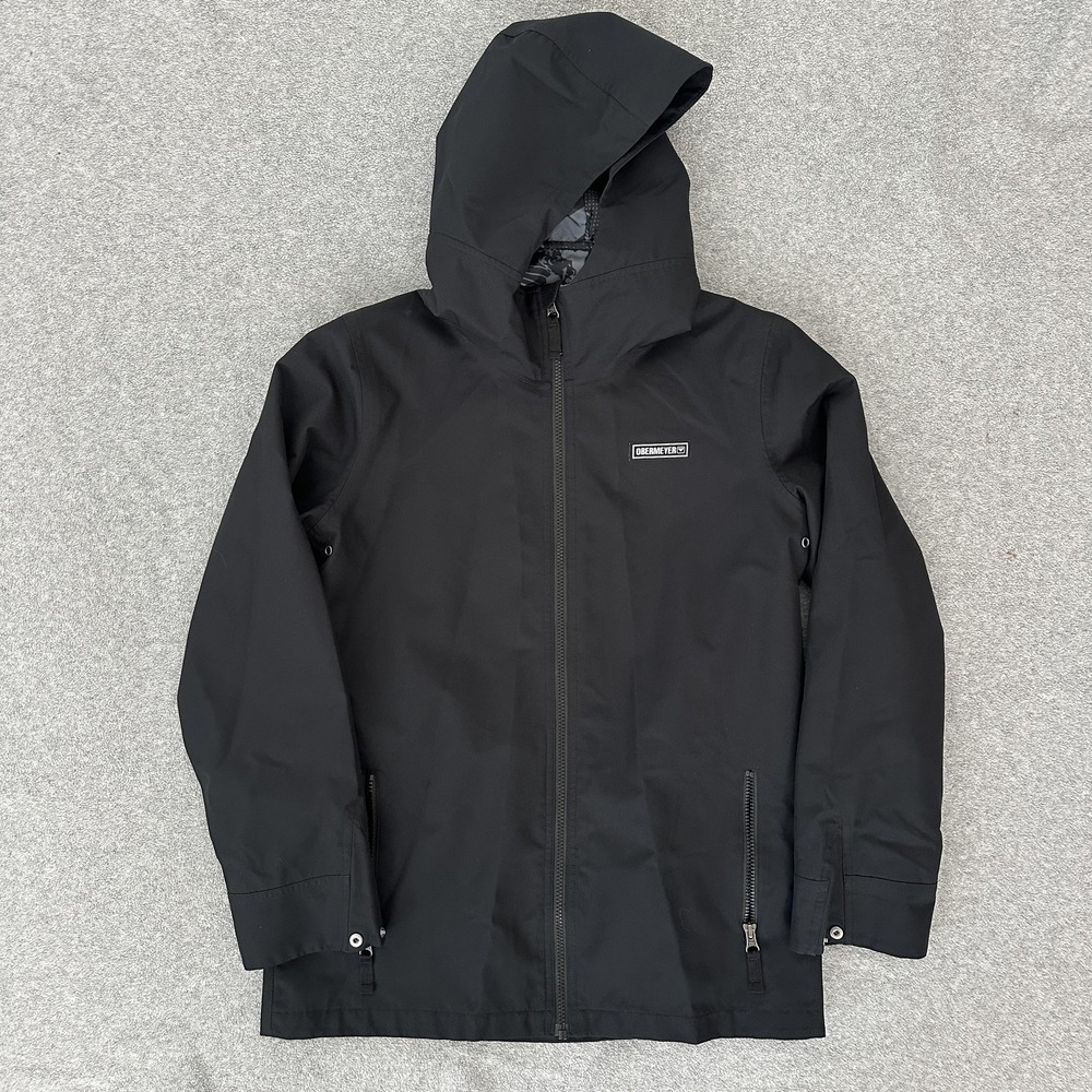 Obermeyer Jacket Youth XL Black Hooded Soft‎ Shell Heritage Collection Technical